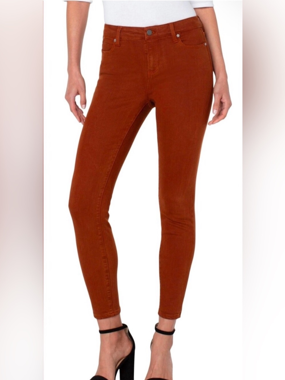 Liverpool Los Angeles Rust Orange Petite Skinny Jeans Women’s 10P (30) Ankle